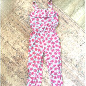 Juicy Couture palm tree romper EUC Girls size 5T